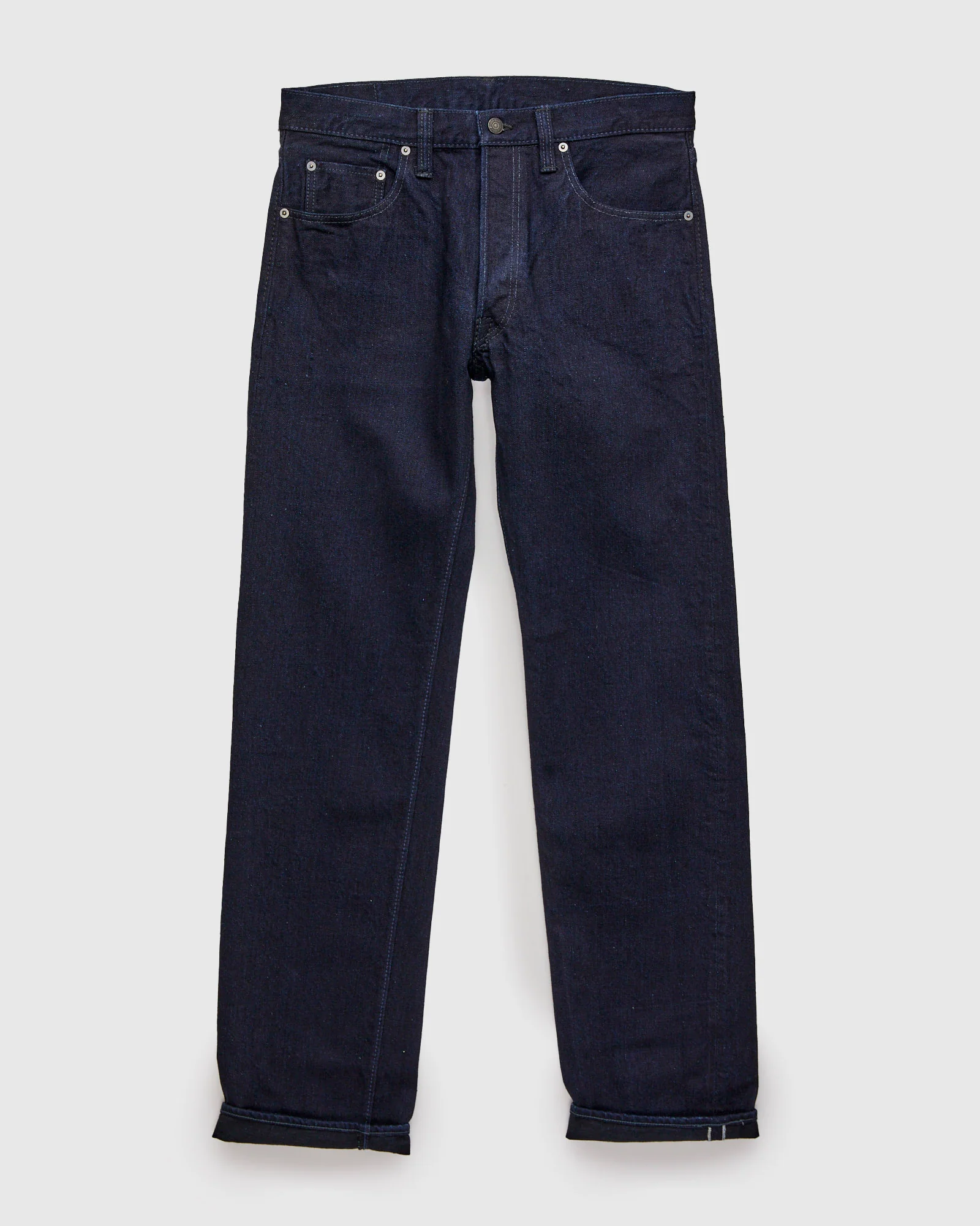 XX-003-IDBK 14oz Indigo Black Rinsed Selvedge Denim - Regular Straight Fit - Image 2