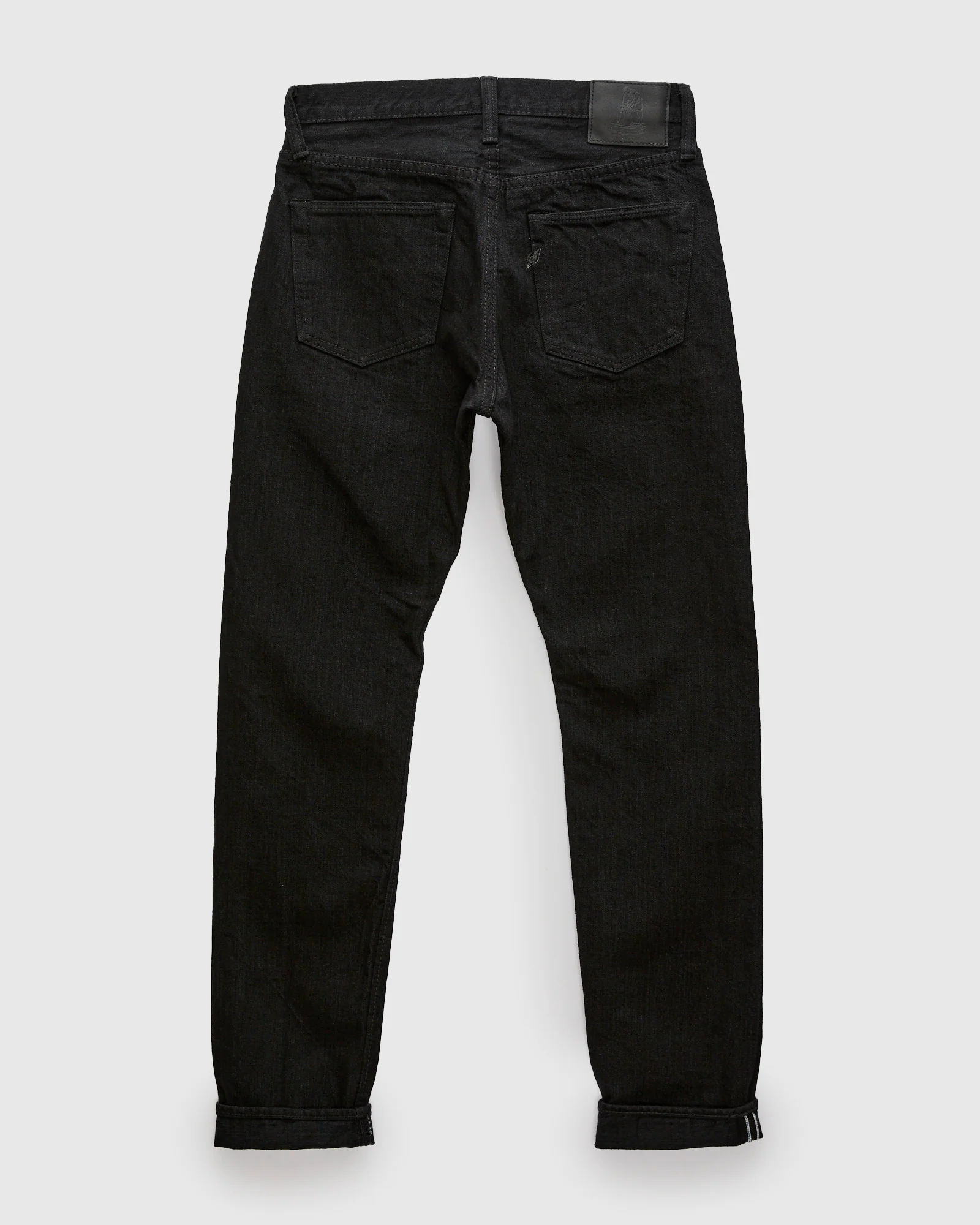 XX-019-BK 14oz Rinsed Double Black Selvedge Denim - Relaxed Tapered Fit - Image 2