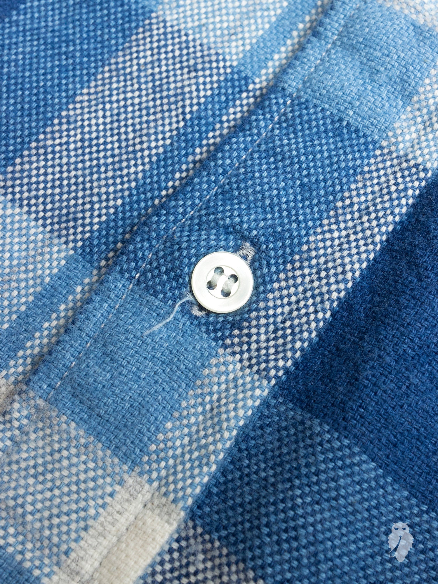 Yarn-Dyed Button Down Shirt in Indigo - Image 4