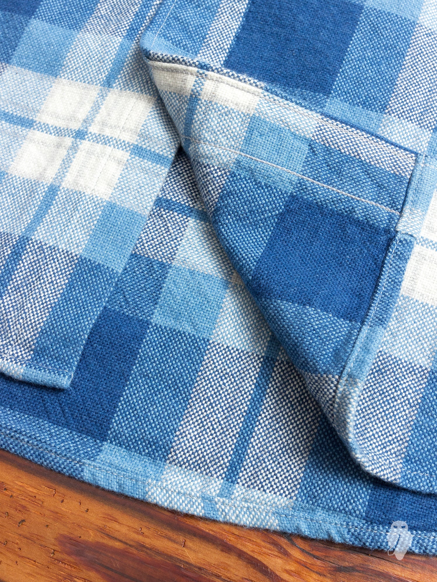 Yarn-Dyed Button Down Shirt in Indigo - Image 6