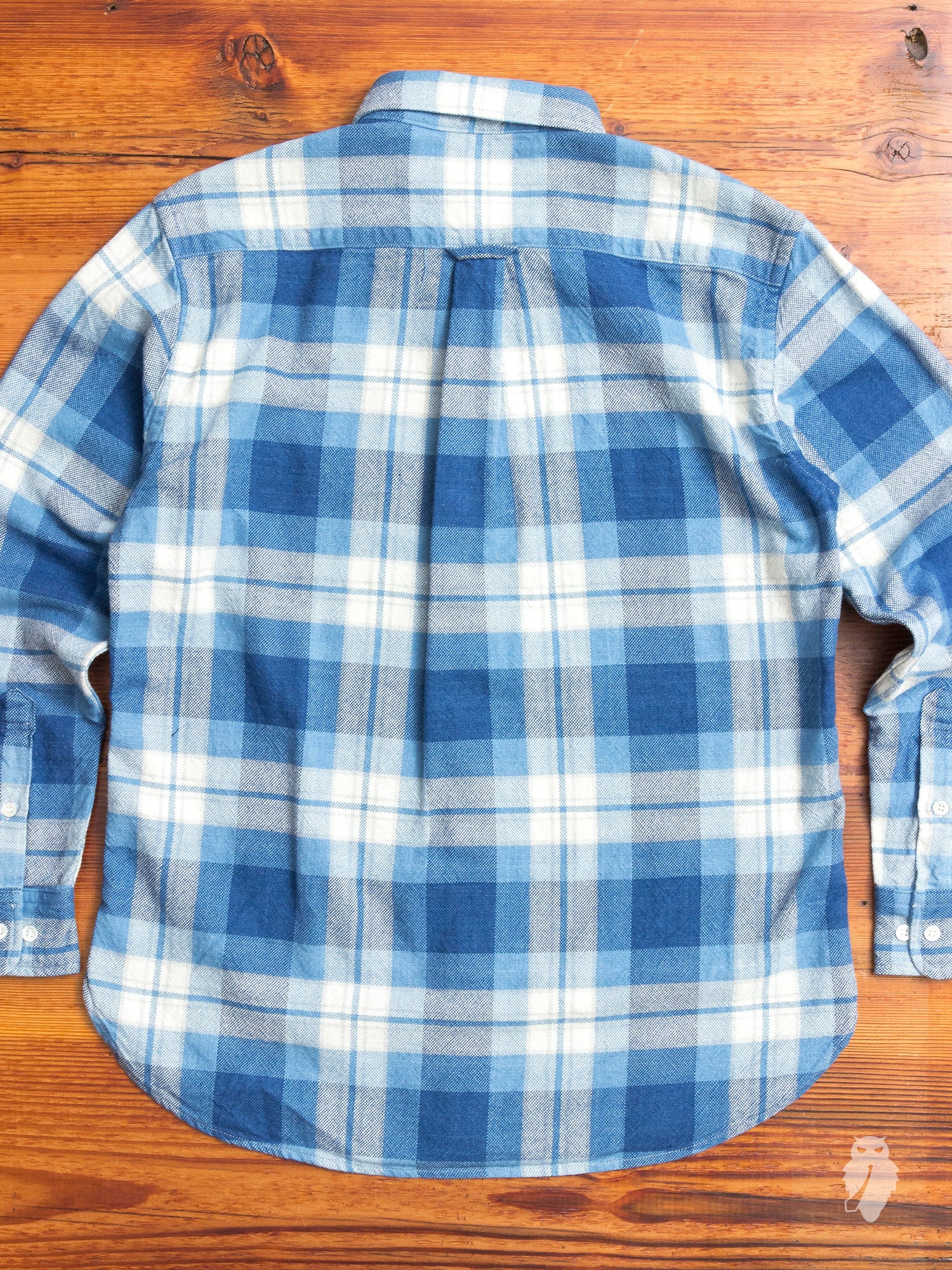 Yarn-Dyed Button Down Shirt in Indigo - Image 7