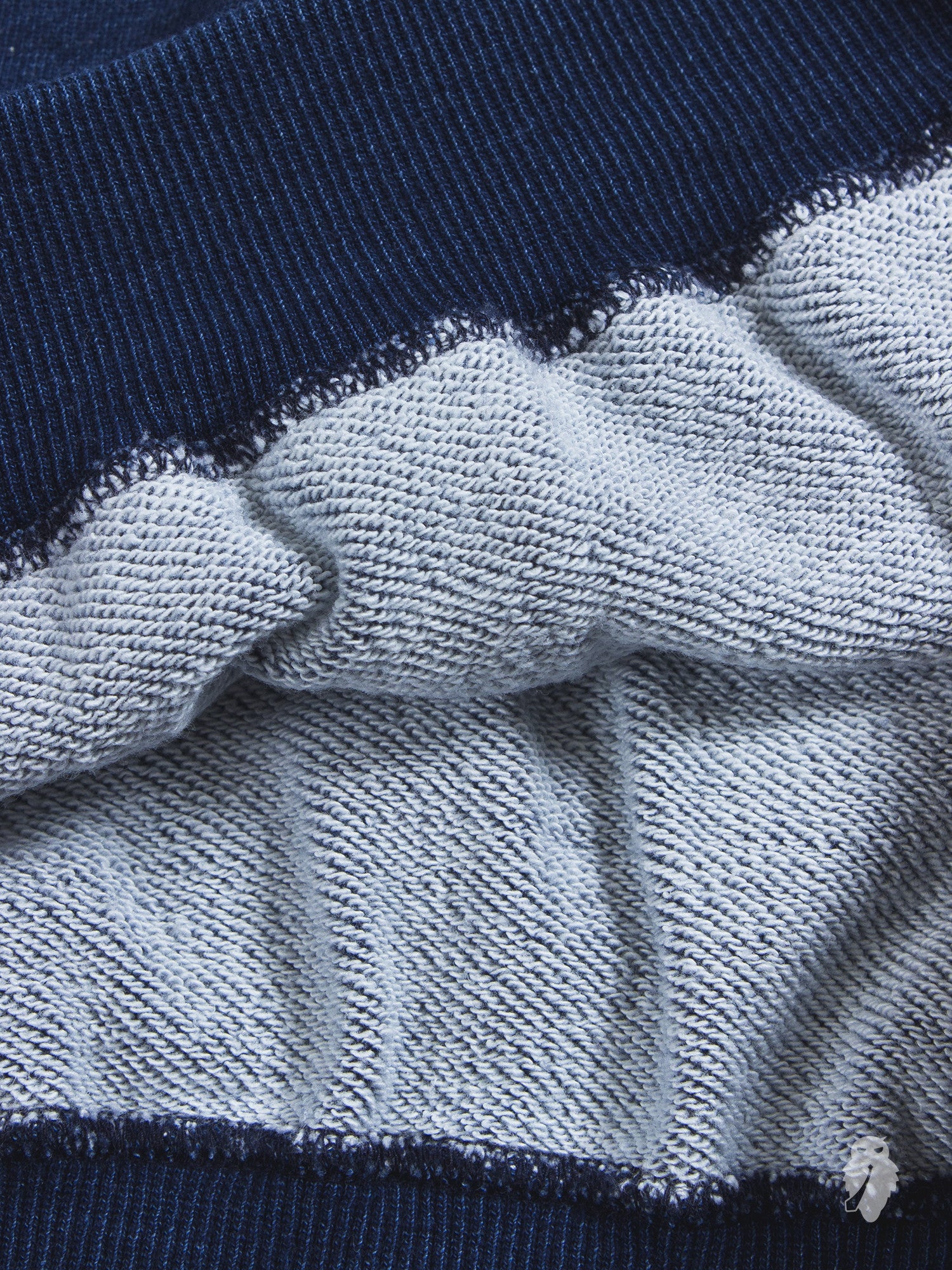 Yarn-Dyed Pullover Hoodie in Dark Indigo - Image 6