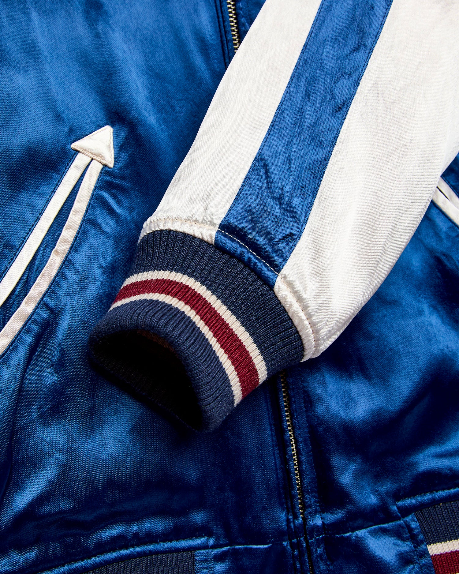 "Yoshino" Reversible Sukajan Souvenir Jacket in Black/Blue - Image 11