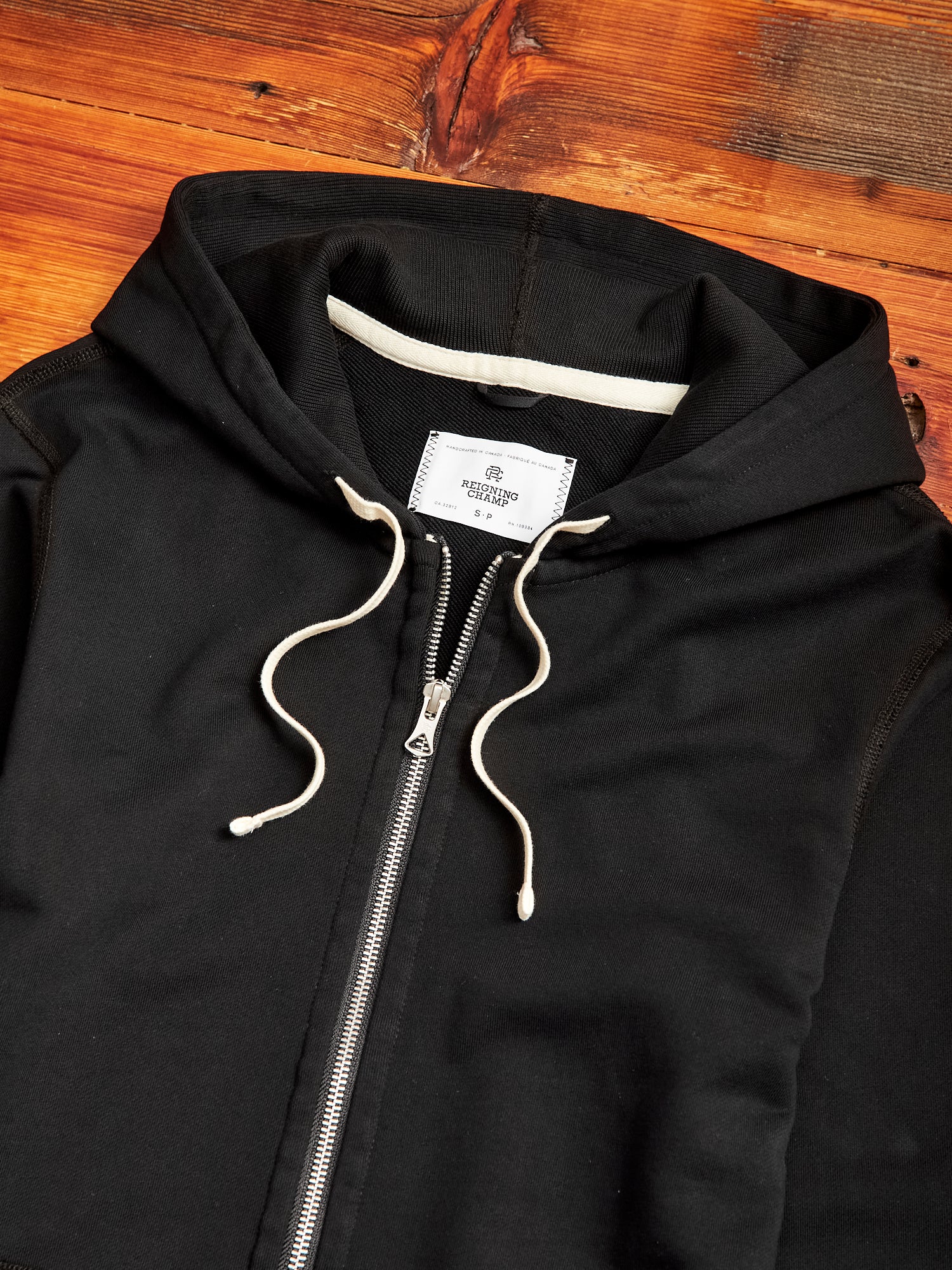 Zip Hoodie in Black - Image 2