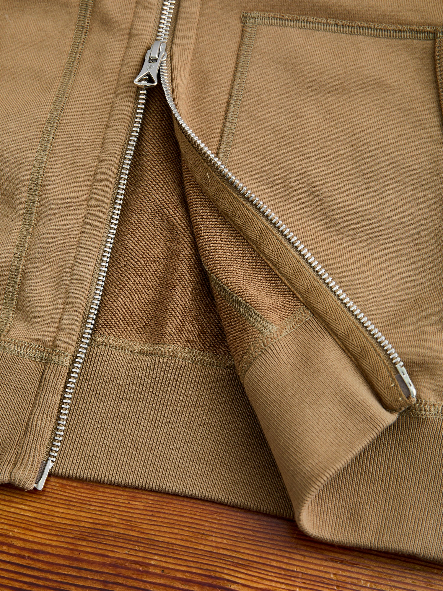 Zip Hoodie in Clay - Image 6